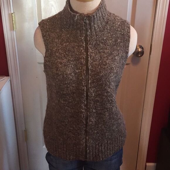 J. Jill wool/ acr/alpaca blend vest sz M Petite - Picture 1 of 6